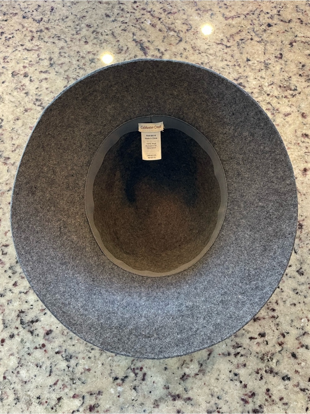 New Coldwater creek classic Women's Gray 100% wool Felt Cloche Hat - Picture 5 of 5